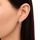Ohrringe Ohrhänger Weißgold Amethyst 69781