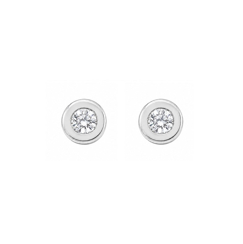 Ohrstecker 5,5mm 585 Weißgold Zirkonia 71570