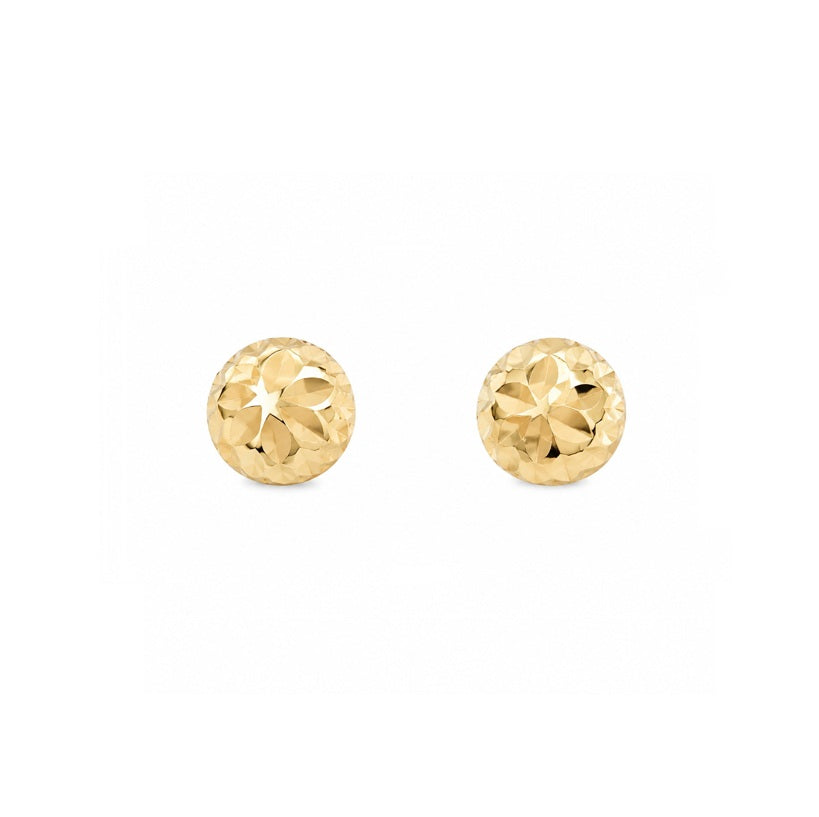Ohrstecker Gold Kugeln geschliffen 72067