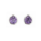 Ohrstecker Weißgold Amethyst Brillant 56611