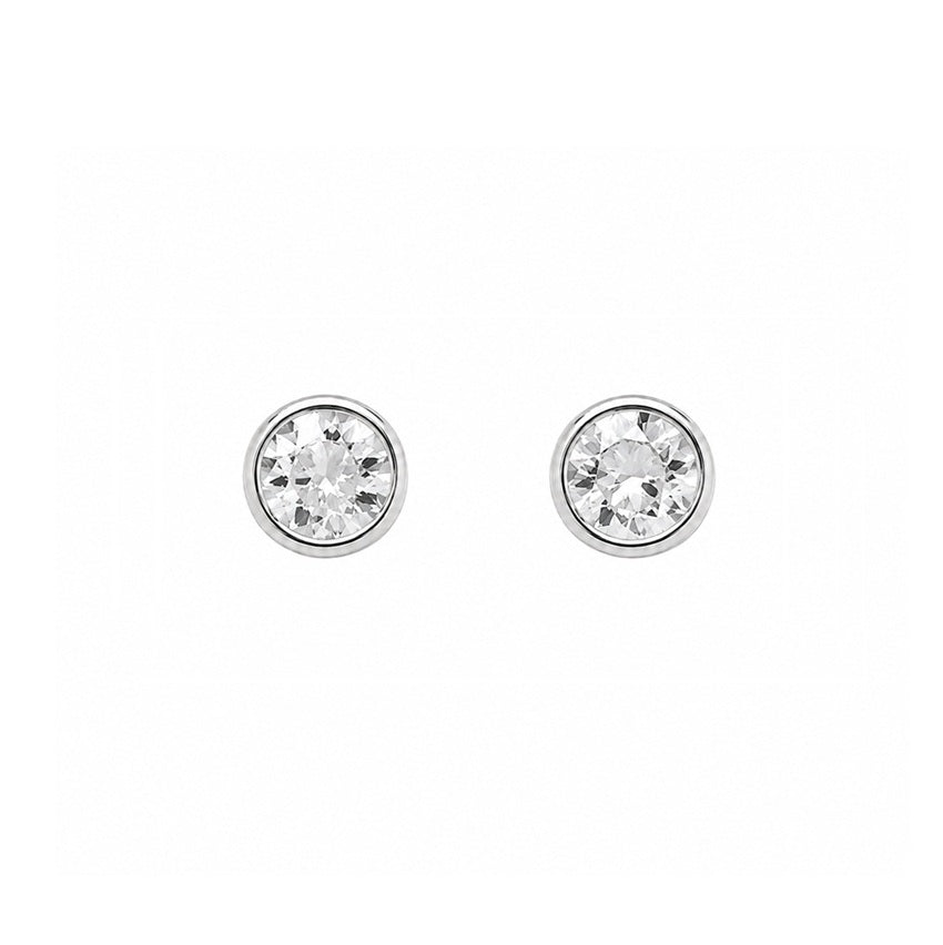 Ohrstecker Weißgold Zirkonia 4mm 71572