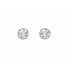 Ohrstecker Weißgold Zirkonia 4mm 71572