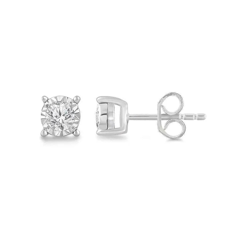 Solitär Ohrstecker Weißgold mit Krappenfassung 0,25ct Brillant
