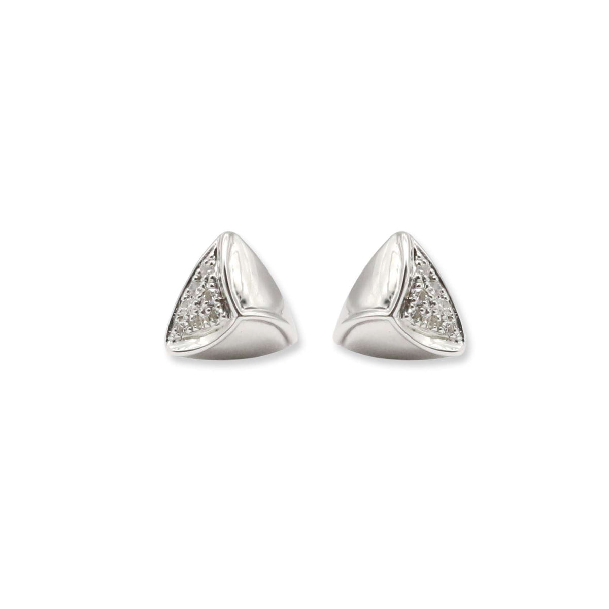 Ohrstecker eckig • 585 Weißgold • 0,04ct Brillanten 65216