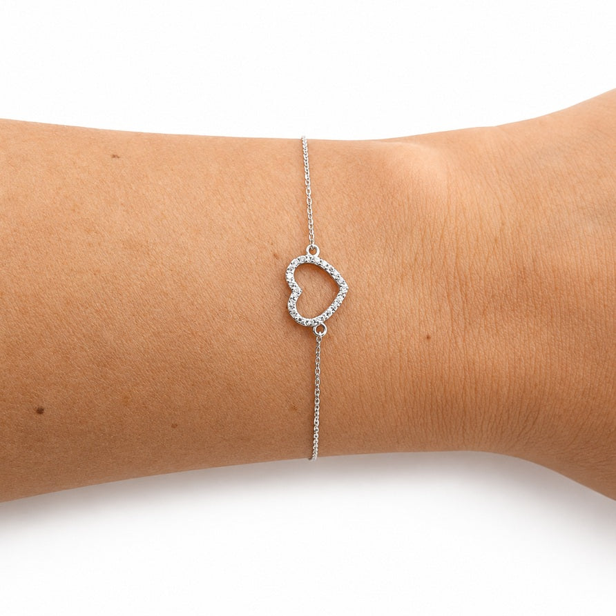 PALIDO Armband Herz Weißgold Zirkonia 71910
