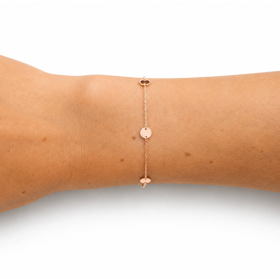 PALIDO Armband mit Plättchen Rotgold K13225R