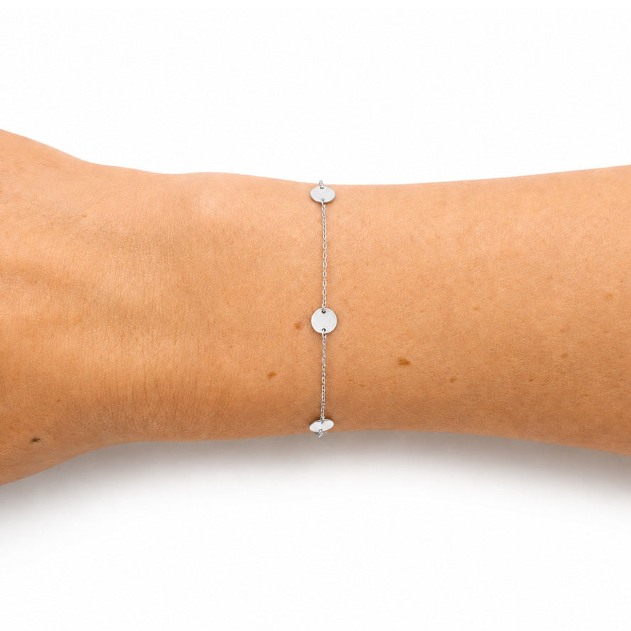 PALIDO Armband mit Plättchen Weißgold K13225W
