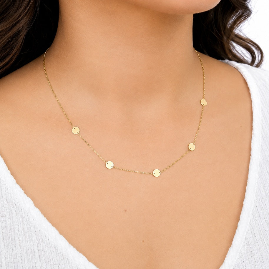 PALIDO Halskette mit Plättchen Gelbgold K13224G