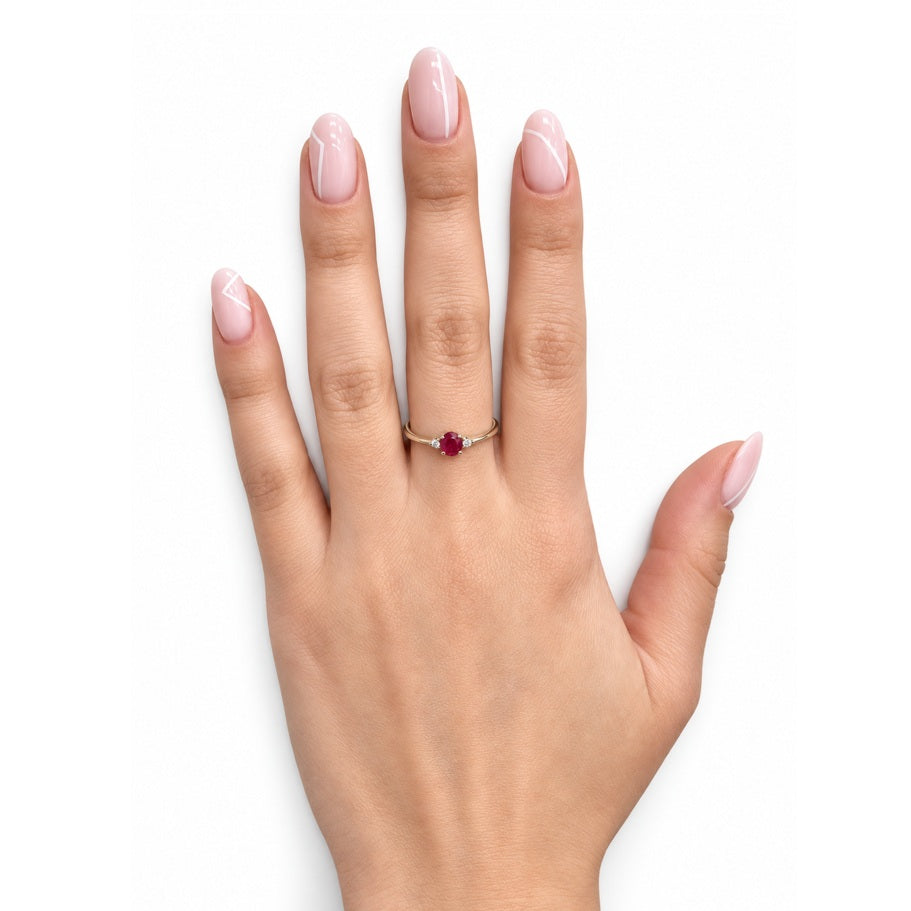 PALIDO Ring Rubin Brillanten Gelbgold 63520