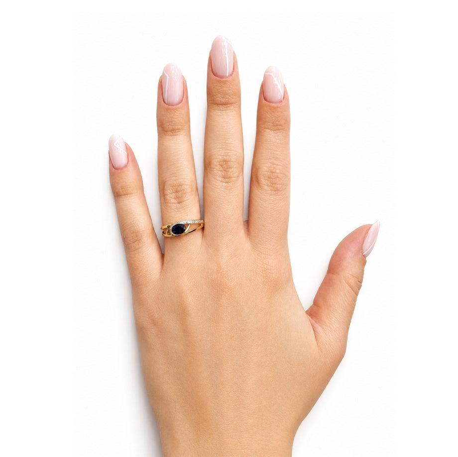 PALIDO Ring Saphir Gelbgold Brillanten 52699