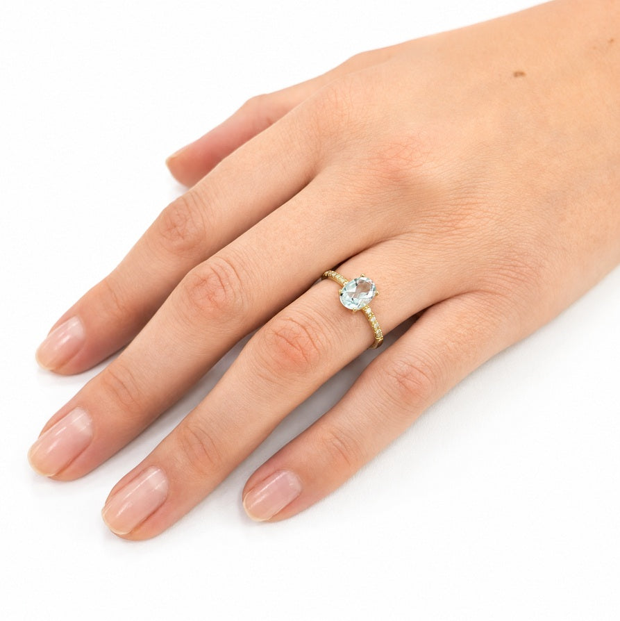 PALIDO Ring Topas Gelbgold Zirkonia 72012