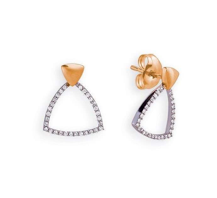 PALIDO Ohrringe • 585 Weiß-/Rotgold • 0,12ct Brillanten K12076RW