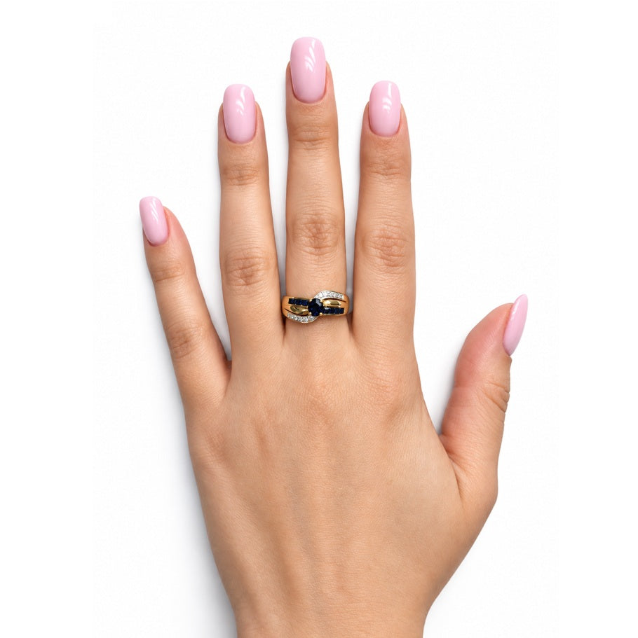 Ring Saphir 750 Gelbgold Brillant 63472