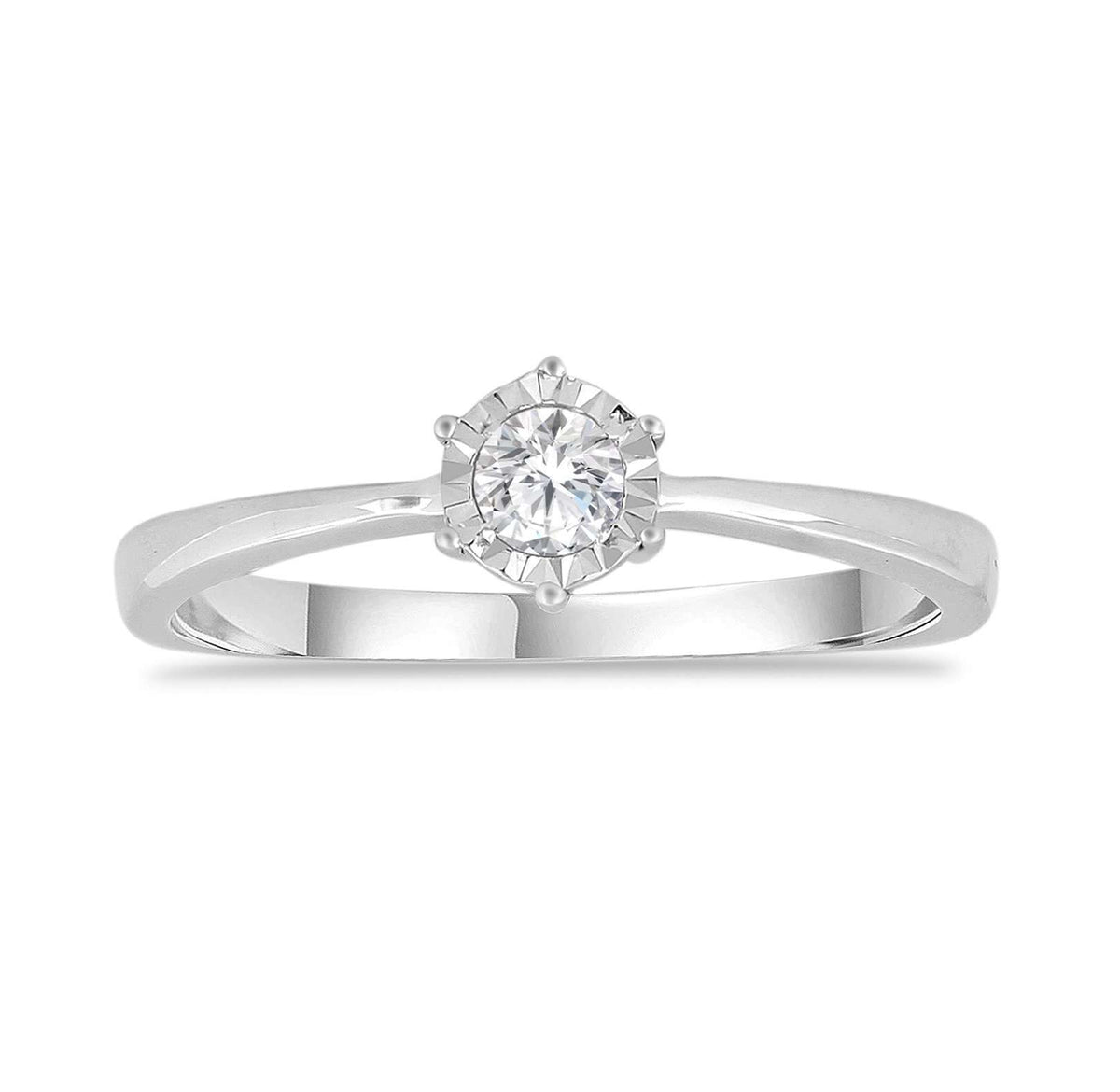 Diamantring • 585 Weißgold • Solitär 0,15ct Brillant BRI31628-W