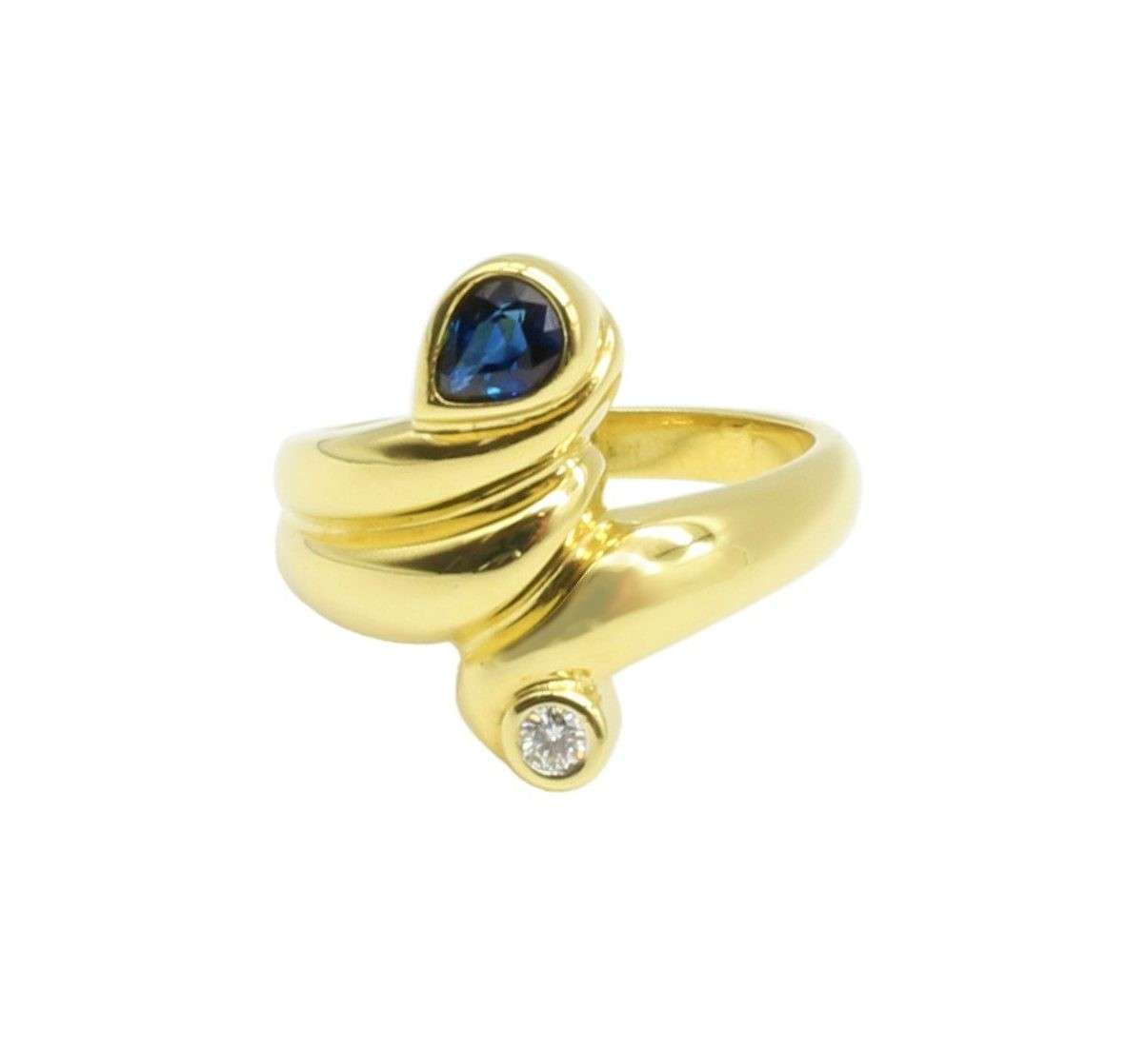 Ring Saphir • 585 Gelbgold • 0,10ct Brillant 41685