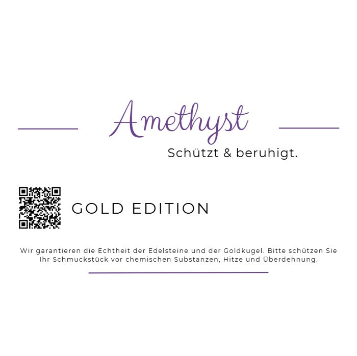 Vesi Gold Edelstein Armband mit Amethyst