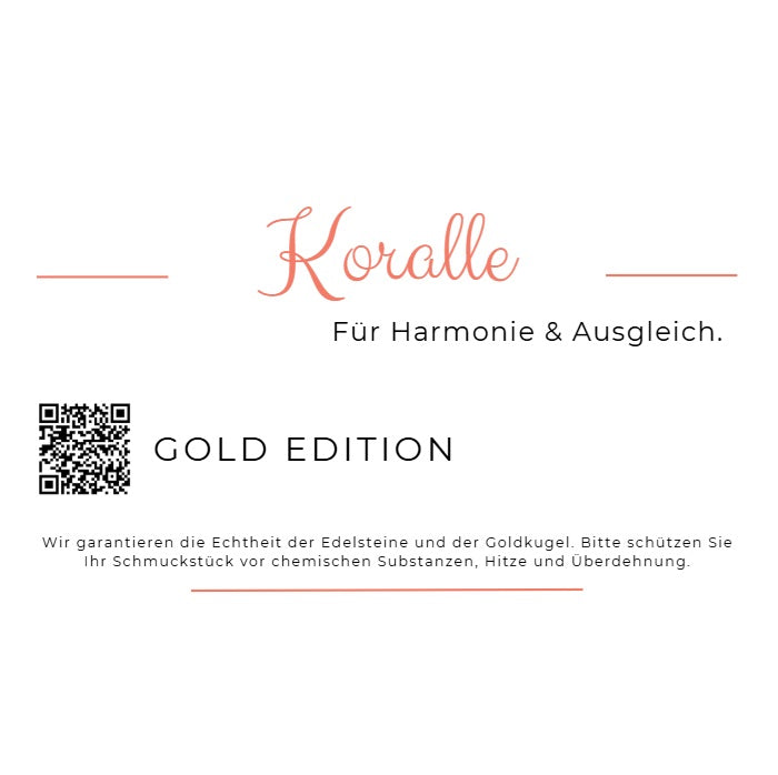 Vesi Gold Edelstein Armband mit Koralle